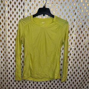 Everlast neon yellow long sleeve workout top size M
